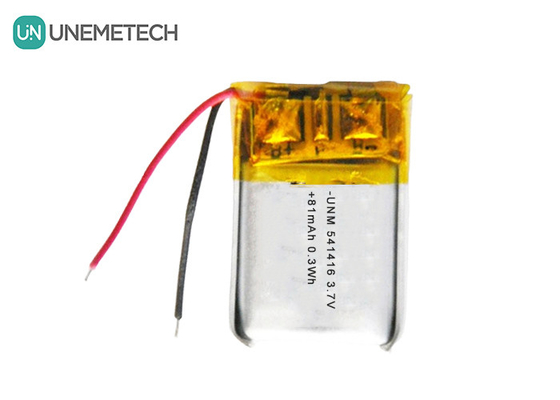 3Baterias recarregáveis Lipo de.7V 541416 81mAh Bateria Lipo pequena para fones de ouvido Bluetooth