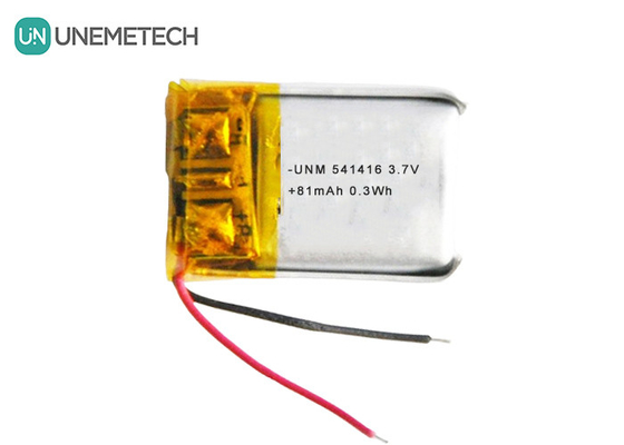 3Baterias recarregáveis Lipo de.7V 541416 81mAh Bateria Lipo pequena para fones de ouvido Bluetooth