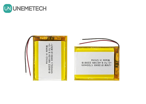 3.7V 1730mAh Bateria de polímero de iões de lítio de grande capacidade 813848 Para banco de energia