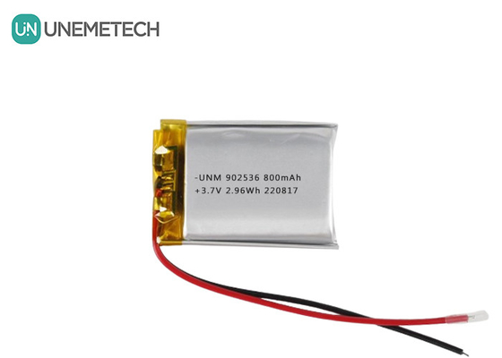 3.7V 800mAh Bateria de polímero de iões de lítio 902536 Bateria recarregável de bolsa para Gamepad