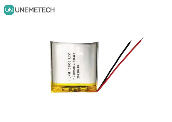 3.7V 1050mAh Custom Compact Design Lipo Bateria 103535 Para projetores em miniatura