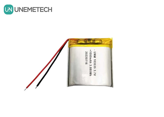 3.7V 1050mAh Custom Compact Design Lipo Bateria 103535 Para projetores em miniatura