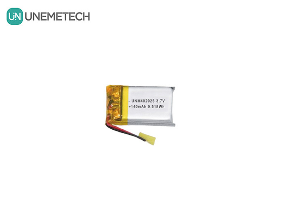 3.7V 140mAh 402025 Bateria recarregável Bateria Lipo para massagistas compactos