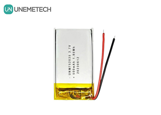 3.7V 500mAh 752035 Bateria avançada de polímero de lítio para controles remotos