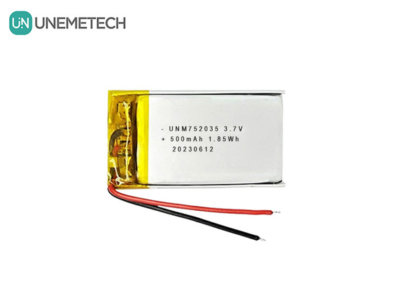 3.7V 500mAh 752035 Bateria avançada de polímero de lítio para controles remotos