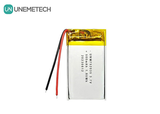 3.7V 500mAh 752035 Bateria avançada de polímero de lítio para controles remotos