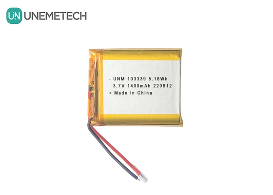 3.7V 1400mAh Bateria de polímero de íons de lítio de alto desempenho 103339 Para carros de brinquedo