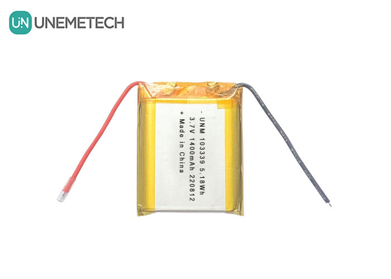 3.7V 1400mAh Bateria de polímero de íons de lítio de alto desempenho 103339 Para carros de brinquedo