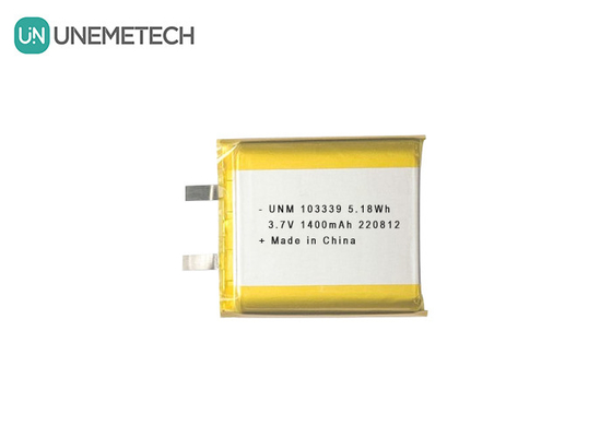 3.7V 1400mAh Bateria de polímero de íons de lítio de alto desempenho 103339 Para carros de brinquedo