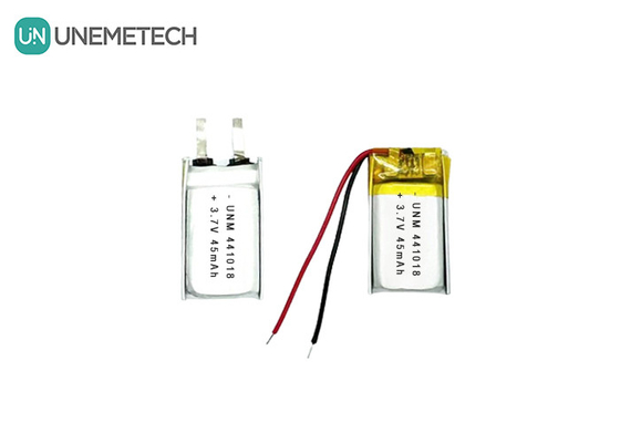 3.7V 45mAh Pequena Bateria de Lítio Polímero de Baixo Peso 441018 para Óculos Inteligentes
