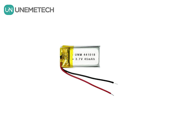 3.7V 45mAh Pequena Bateria de Lítio Polímero de Baixo Peso 441018 para Óculos Inteligentes