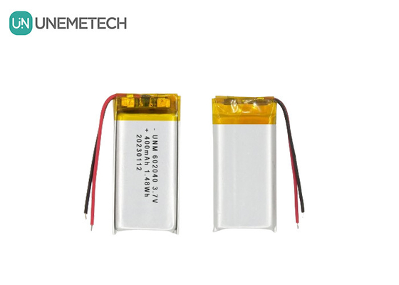 3.7V 400mAh 602040 Bateria de polímero de lítio longa vida útil para fones de ouvido Bluetooth