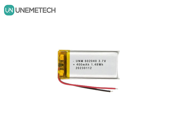 3.7V 400mAh 602040 Bateria de polímero de lítio longa vida útil para fones de ouvido Bluetooth