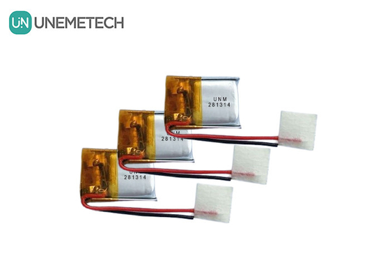3.7V 25mAh 281314 Pequena bateria recarregável Lipo Micro fina para luzes do chaveiro