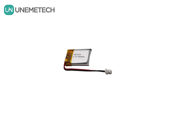 3.7V 50mAh Pequena bateria de polímero de lítio 401419 para pequenos dispositivos electrónicos