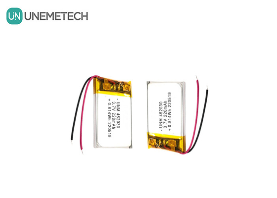3.7V 220mAh 462030 Certificado Bateria recarregável de polímero de lítio para lâmpadas LED