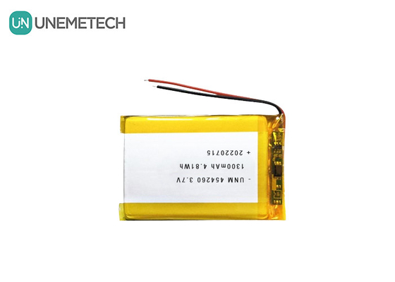 Célula de bateria de iões de lítio e polímero 3.7V 1300mAh 454260 para sistemas solar