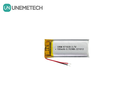 Bateria LiPo certificada CE 471630 3.7V 190mAh Bateria Li-polímero para eletrônicos portáteis