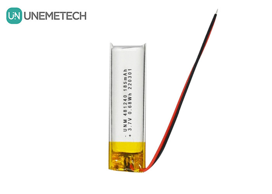 3.7V 185mAh 481240 Bateria de íon de lítio e polímero de lítio para DVRs de automóveis