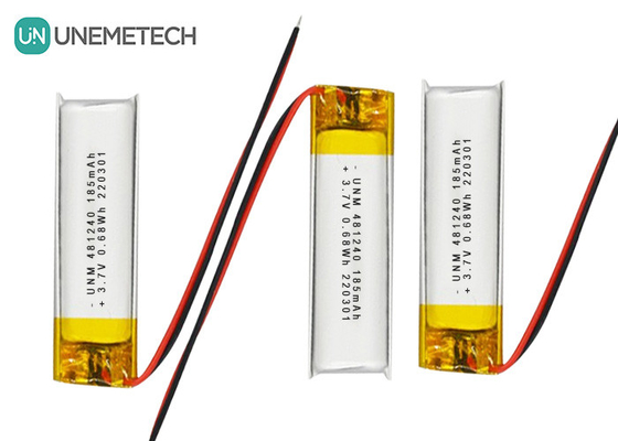 3.7V 185mAh 481240 Bateria de íon de lítio e polímero de lítio para DVRs de automóveis