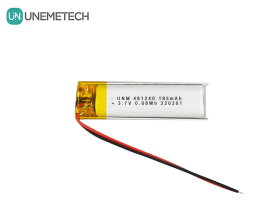 3.7V 185mAh 481240 Bateria de íon de lítio e polímero de lítio para DVRs de automóveis