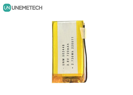 3.8V 720mAh LiPo Bateria de Alta Voltagem LiHV 502448 para Auscultador Bluetooth