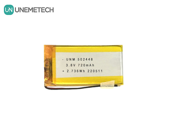 3.8V 720mAh LiPo Bateria de Alta Voltagem LiHV 502448 para Auscultador Bluetooth