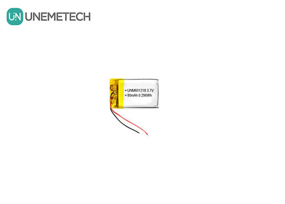 601218 3,7V 80mAh Bateria recarregável de polímero de lítio para óculos inteligentes