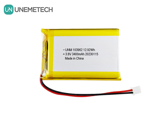 Bateria Lipo de alta tensão 103962 3.8V 3400mAh Baterias LiHV para câmera digital