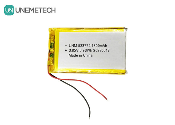 Bateria LiPo de alta tensão 3.85V 1800mAh 533774 Bateria recarregável para pequenos robôs