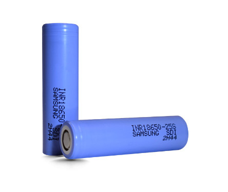 Samsung 25S 18650 2500mAh 20A Bateria 3.6V Célula de íons de lítio cilíndrica INR18650-25S