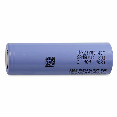 Samsung 40T 21700 4000mAh 35A Bateria 3.6V Bateria de íons de lítio Célula de bateria INR21700-40T