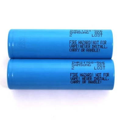 Samsung 50E 21700 5000mAh 9.8A Bateria 3.6V Bateria de íons de lítio Célula de bateria INR21700-50E