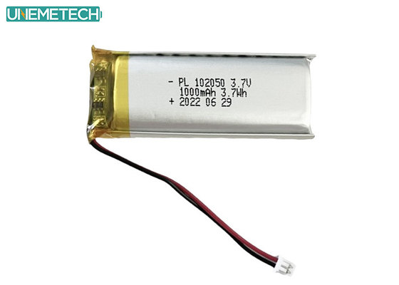 Bateria Lipo de 1000 mAh 102050 Bateria de íons de lítio para produtos de beleza
