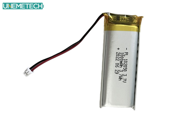 Bateria Lipo de 1000 mAh 102050 Bateria de íons de lítio para produtos de beleza