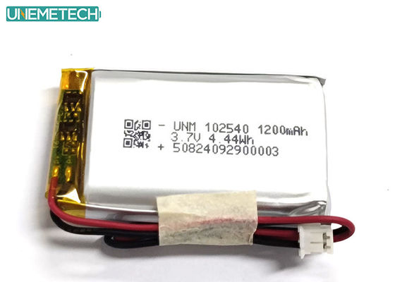 Qualidade bateria rápida da bateria 102540 3.7V 1200mAh LiPo do polímero do lítio da carga 2C para dispositivos médicos Fábrica