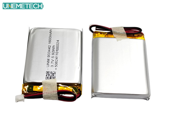 Bateria Li-Polymer personalizada 3.7V 1600mAh 933442 Bateria de Lítio Polímero para Produtos Médicos
