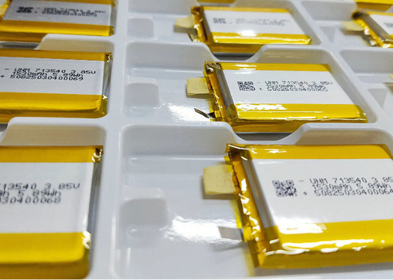 3.85V Bateria de polímero de lítio de alta tensão 1530mAh 713540 Para dispositivos médicos