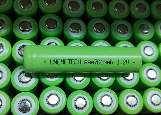 Bateria NiMH AAA700mAh 1.2V 700mAh Bateria recarregável de hidreto de níquel metálico