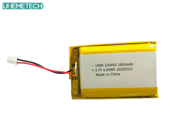 Qualidade 103450 3.7V 1850mAh Bateria recarregável de lipo IEC62133 UN38.3 MSDS Bateria de lítio-polímero aprovada Fábrica